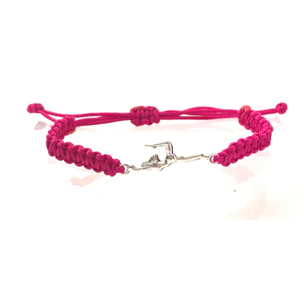 Gymnastics Adjustable Rope Bracelet -Pink
