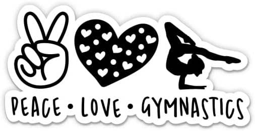Peace Love Gymnastics Waterproof Sticker