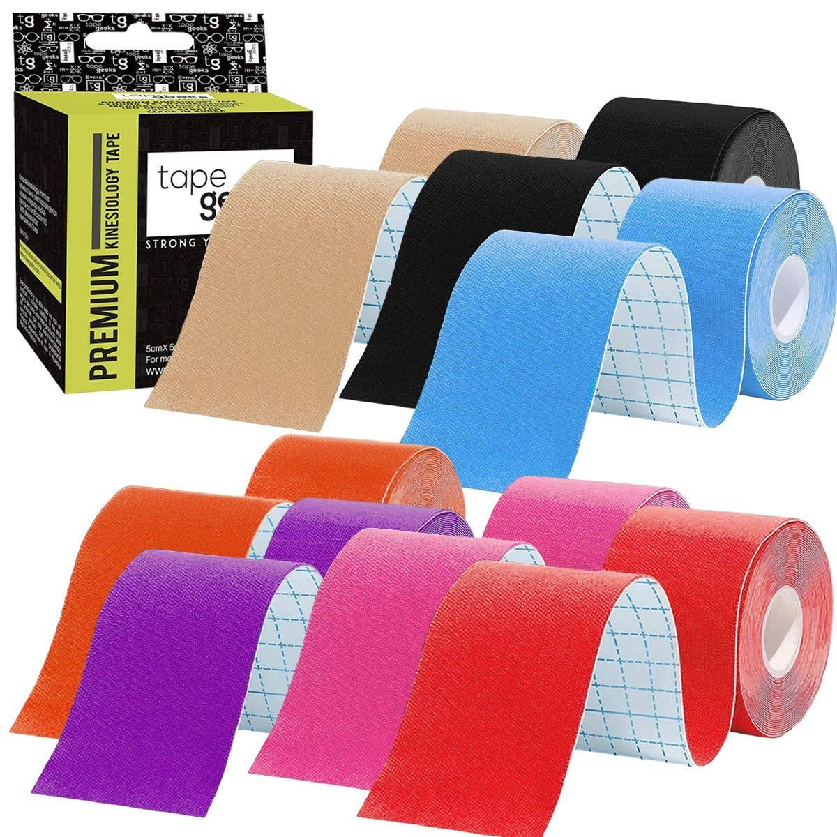 6-Pack Premium Kinesiology Tape: Beige