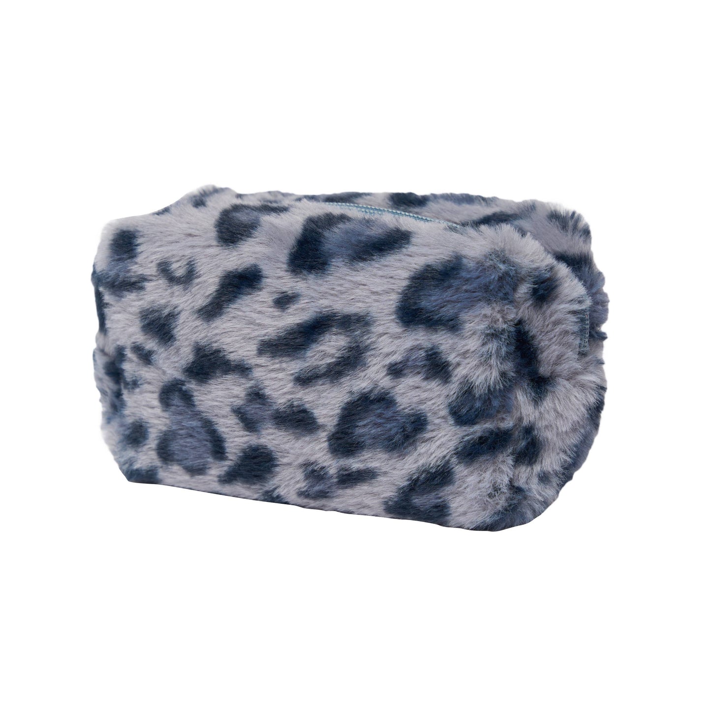 Fuzzy Leopard Cosmetic Bag for Tweens!: Gray