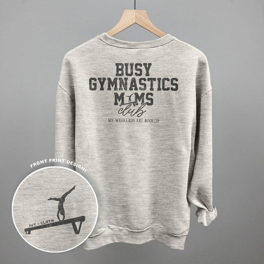 Busy Gymnastics Moms Club (Back Print): Oatmeal
