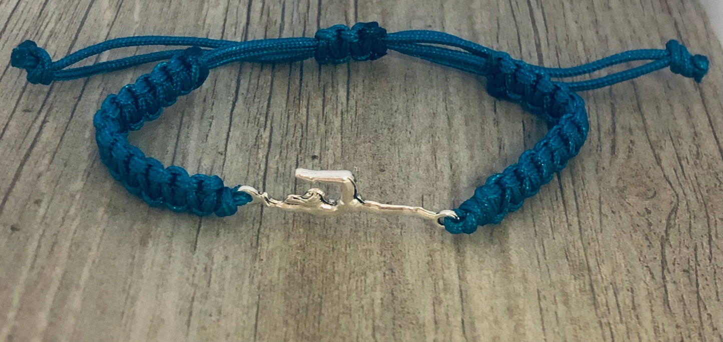 Gymnastics Adjustable Rope Bracelet - Turquoise
