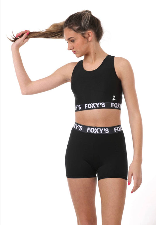 NEW Foxy's Banded 4" Black Lycra Performance Shorts: 10
