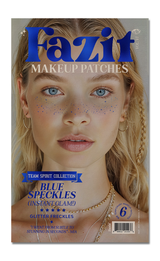 Blue Spirit Speckles Makeup Patches - Team Spirit Collection: 6