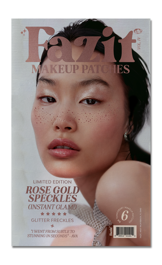 Rose Gold Stardust Speckles Makeup Patches: 6