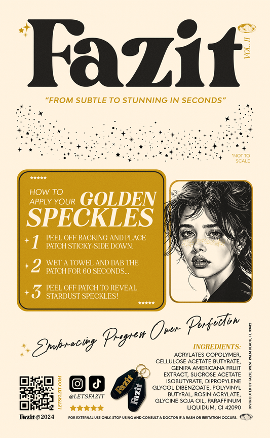 Gold Stardust Speckles Makeup Patches: 6